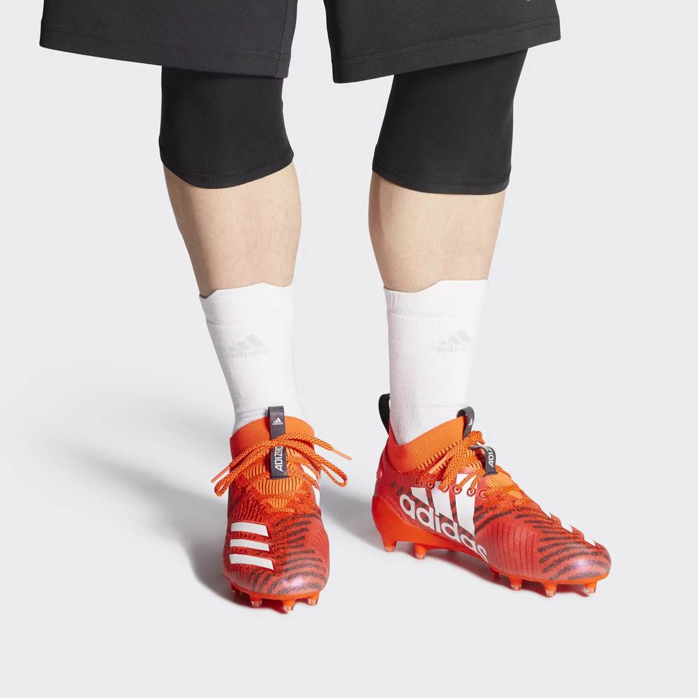Adidas Adizero 8.0 Primeknit Tacos de Futbol Naranjas Para Hombre (MX-28445)